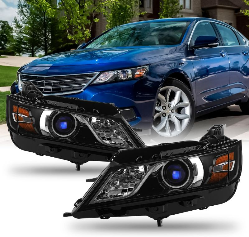 Photo 1 of AKKON - Fit 2014 2015 2016 2017 2018 2019 2020 Chevy Impala Halogen Type Projector Headlight Headlamp Driver - Passenger Assembly
