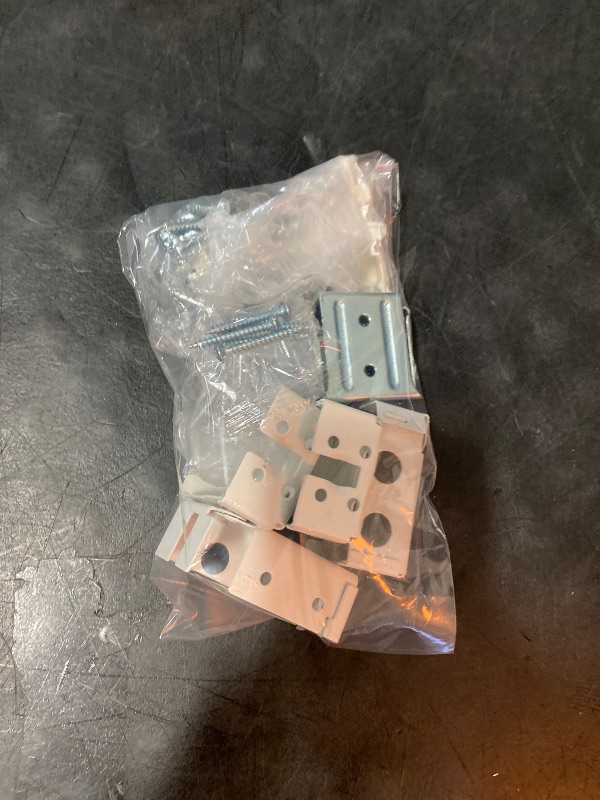 Photo 1 of 4pcs Box Mounting Bracket 2 Sets for 2inch Low Rail Venetian Blinds White Color Head Track End Cover Holder Window Blinds Headrail with 1-1/2"x 2-1/4" in Size