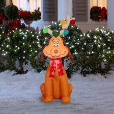 Photo 1 of Grinch 4-ft Lighted Dr. Seuss Merry Christmas Inflatable