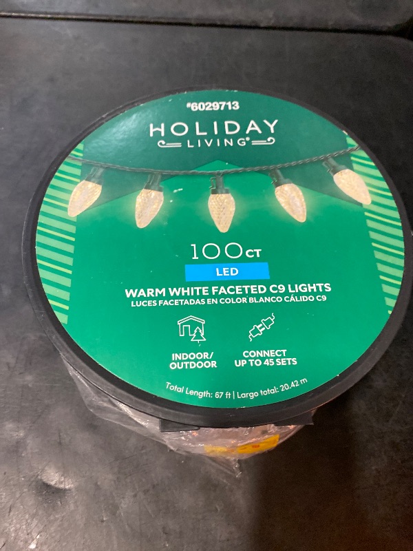 Photo 1 of Holiday Living 100-count 66-ft White LED String Christmas Lights