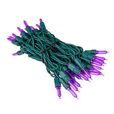 Photo 1 of 100-Count 24.7-Feet Purple LED GE StayBright Plug-In Christmas String Lights