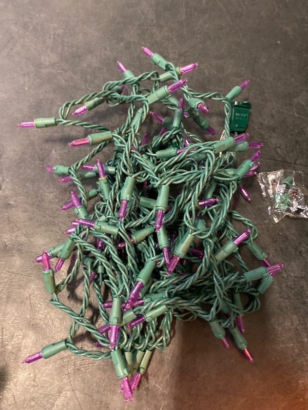 Photo 1 of 100-Count 24.7-Feet Purple LED GE StayBright Plug-In Christmas String Lights