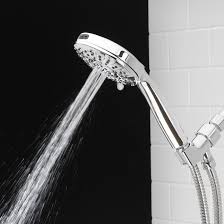 Photo 1 of allen + roth Nevis 6 -Spray Chrome 4-in Round Handheld Shower Head 1.8 GPM