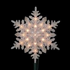 Photo 1 of Holiday Classics Silver Glittered Snowflake Tree Topper