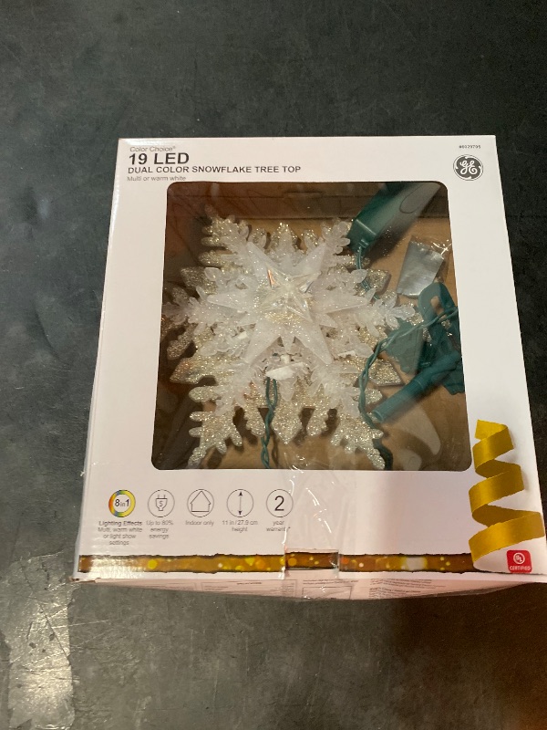 Photo 1 of Holiday Classics Silver Glittered Snowflake Tree Topper