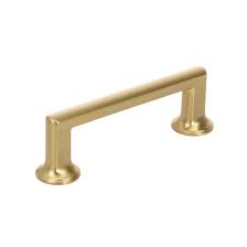 View 1 of allen + roth LOWDER 3-in , 76mm Center to Center Brushed Gold Rectangular Handle Drawer Pull