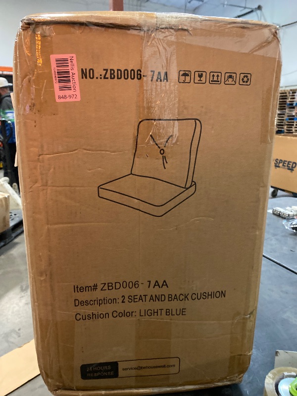 Photo 1 of Modern 22 in. x 25 in. 4-Piece Deep Seating Outdoor Lounge Chair Cushion Set in Light Blue with Center Button (4-Piece)
