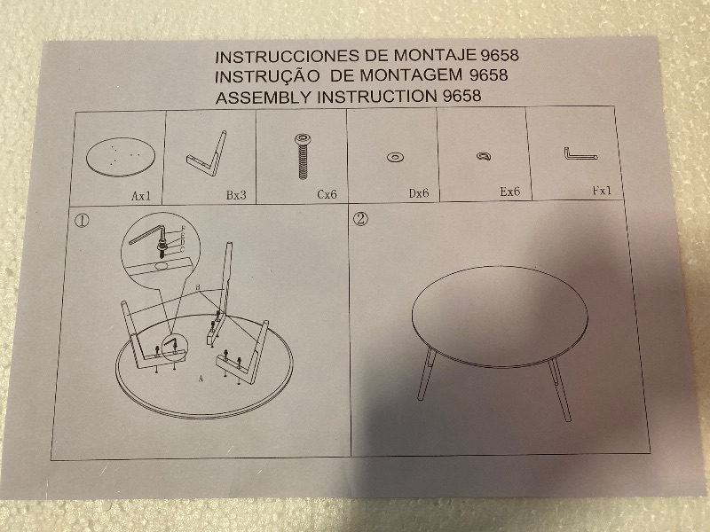 Photo 1 of 36 Inch Round White Coffee Table 