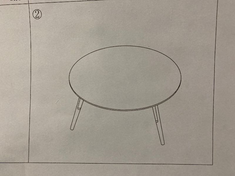 Photo 1 of 36 Inch Round White Coffee Table
