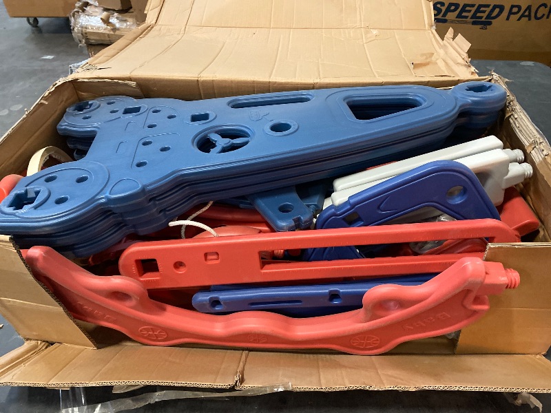 Photo 1 of 5 in 1 Kids Slide and Swing Set Indoor Outdoor Playground Toddler Playset with Basketball Hoop
