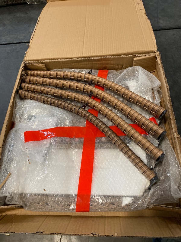 Photo 1 of ArcoBay Yellow Square Wicker Outdoor Side Table with Tempered Glass Top and Lower Wicker Storage Shelf
