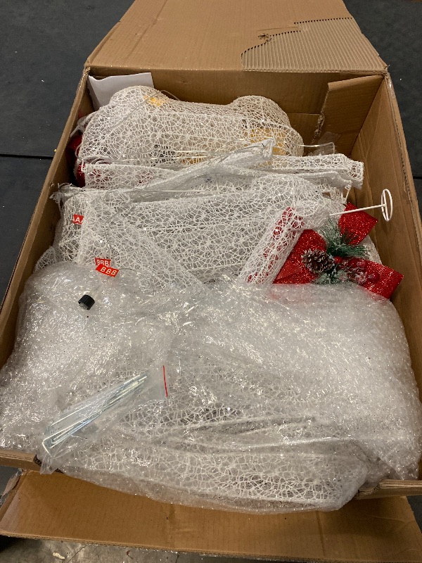 Photo 1 of Best Choice Products 4ft 3-Piece 2D Lighted Christmas Deer Family Set, Large Outdoor Yard Reindeer Holiday Decoration with 175 LED Lights, Stakes, Zip Ties - Silver
