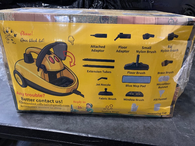 Photo 1 of STEAMBOT Heavy Duty Steam Cleaner with 2L Large Water Tank, 28-in-1 Multipurpose steam cleaner for home, High Temperature Deep Cleaning for Grout, Floor, Tile, Oven, Car, Window&Kitchen?no chemical