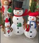 Photo 1 of 3 Piece Lighted Snowman