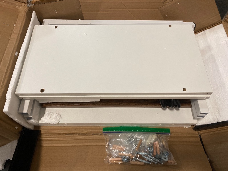 Photo 1 of CHOEZON Farmhouse End Table, Narrow Side Table for Small Spaces, Slim Nightstand with Charging Station, with 2 AC Outlets, 1 USB and 1 Type-C Port, for Living Room, Bedroom, White TBZ08UWL
