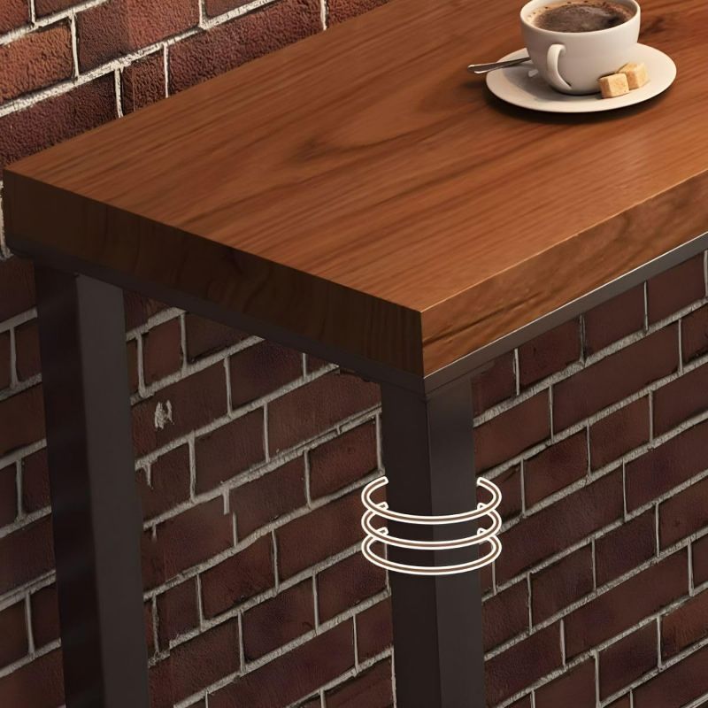 Photo 1 of (Table Only) Farmhouse Bar Table Solid Wood Rectangle Bar Height Table for Kitchen Coffee Shop Window Small Space -Table Only(94.5" L x 15.7" W x 41.3" H)