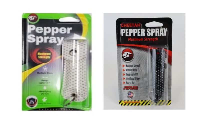 Photo 1 of 2 pack Cheetah - Pepper Spray Black Bling and decorative white