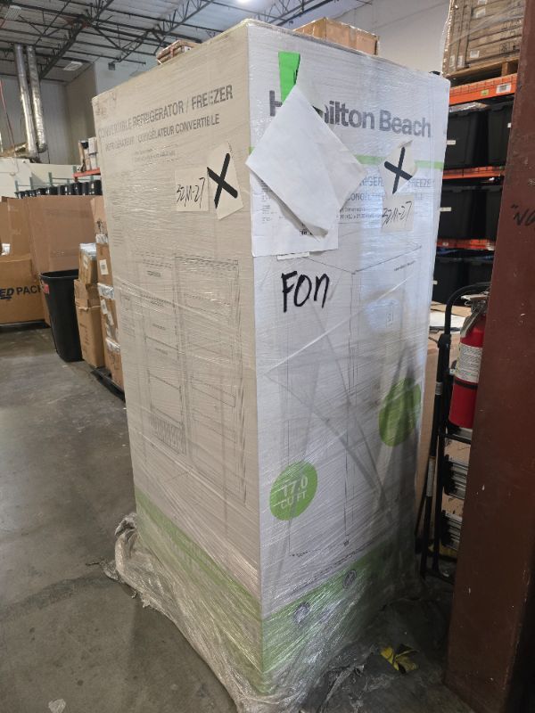 Photo 1 of 17 cu. ft. Frost Free Upright Convertible Freezer/Refrigerator in White - 2-in-1 design, you can switch between freezer and refrigerator modes with just a single click Internet # 328709117 - Model # HBFRF1798