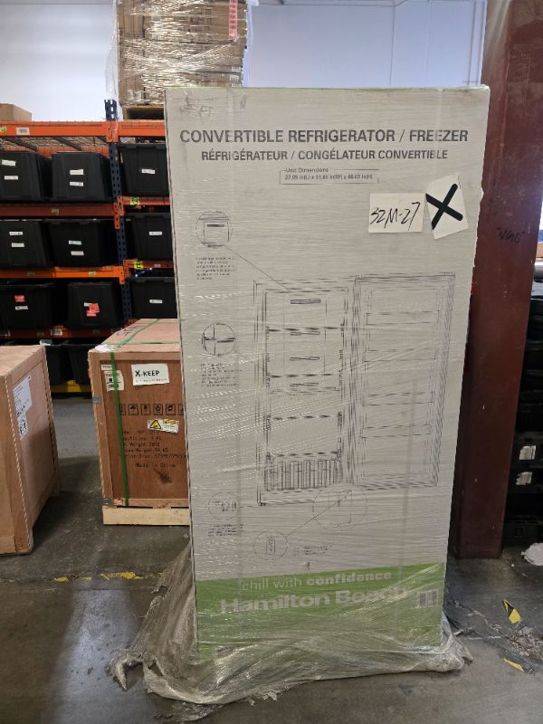 Photo 1 of 17 cu. ft. Frost Free Upright Convertible Freezer/Refrigerator in White - 2-in-1 design, you can switch between freezer and refrigerator modes with just a single click Internet # 328709117 - Model # HBFRF1798