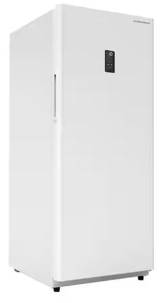 Photo 1 of 17 cu. ft. Frost Free Upright Convertible Freezer/Refrigerator in White - 2-in-1 design, you can switch between freezer and refrigerator modes with just a single click Internet # 328709117 - Model # HBFRF1798