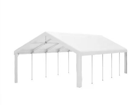 Photo 1 of (BOX 1 OF 2) 16 ft. x 32 ft. White Outdoor Canopy Gazebo