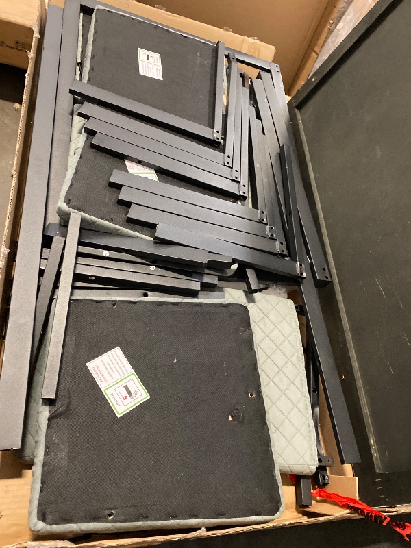 Photo 1 of DKLGG Dining Table Set for 4, Faux Marble Kitchen Table with Velvet Upholstered Dinner Chairs, Small Dining Room Sets for Small Space Apartment Home
