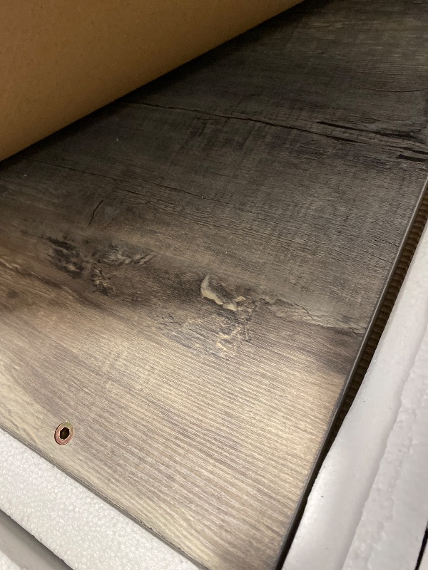 Photo 1 of AWQM Gray Coffee Table for Living Room with Round Corners, 2 Tier Living Room Table with Storage Shelf,Rectangular Coffee Table Center Table for Small Spaces,Easy Assembly
