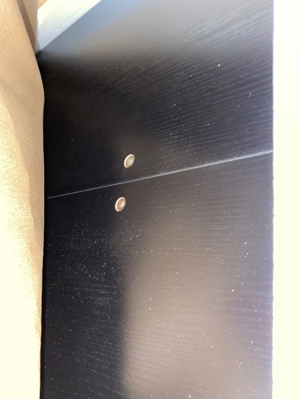 Photo 1 of AWQM Dining Table Set for 4, Kitchen Dining Table with 2 Benches, Dining Room Table Set with Metal Frame & Thickened Board for Kitchen, Restaurant, Black, 43'' Breakfast Table Set (A006-11H2-L)
