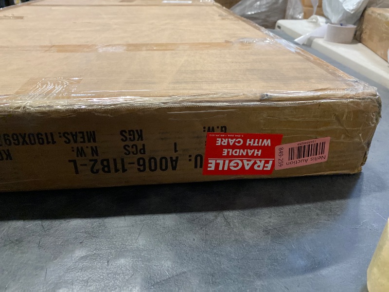 Photo 1 of AWQM 43.3" Dining Table Set for 4, Kitchen Dining Table with 2 Benches, Dining Room Table Set with Metal Frame & Thickened Board for Kitchen, Restaurant, Oak