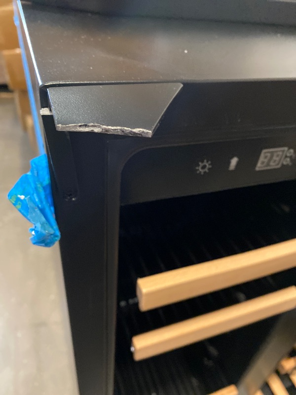 Photo 1 of 24 in. Dual Zone 18-Wine Bottles and 88-Can Built-In and Freestanding with French Door Beverage and Wine Cooler in Black
