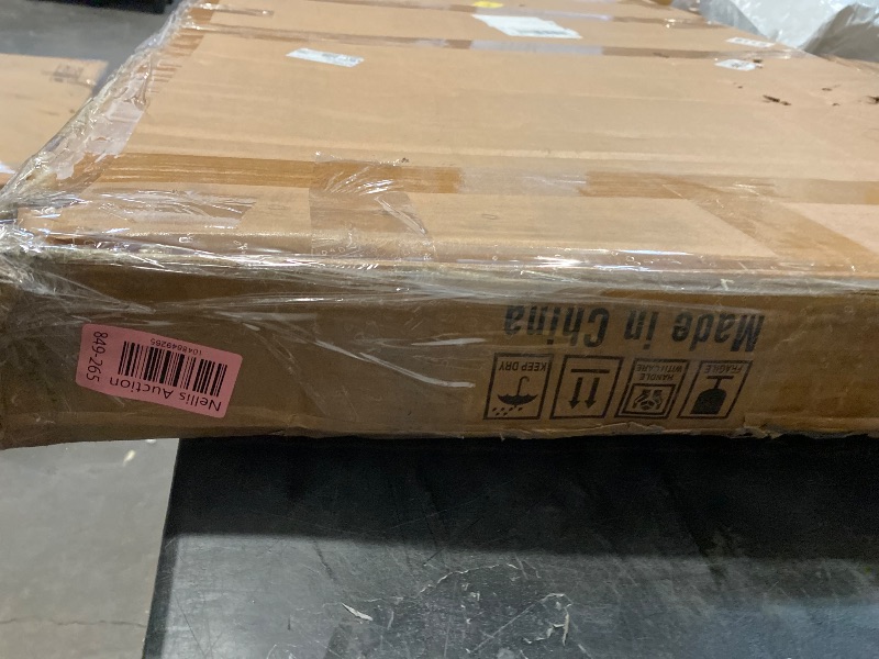 Photo 1 of AWQM 43.3" Dining Table Set for 4, Kitchen Dining Table with 2 Benches, Dining Room Table Set with Metal Frame & Thickened Board for Kitchen, Restaurant, Rustic Brown
