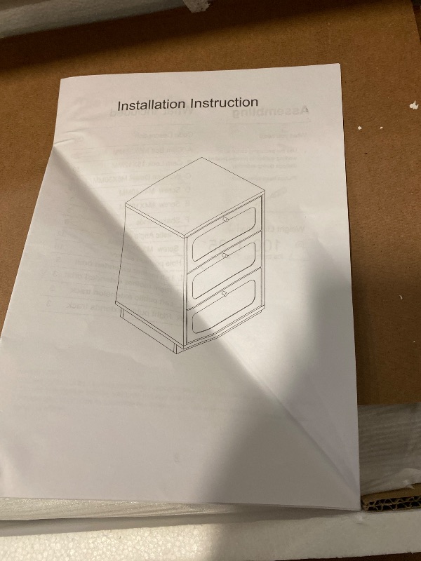 Photo 1 of AVZEAR Mid Century Night Stand with 3 Drawers, Farmhouse End Table with Storage & Curved Linen Panel, Modern Nightstands Bedside Table Small Side Table for Small Space, Bedroom(Walnut)