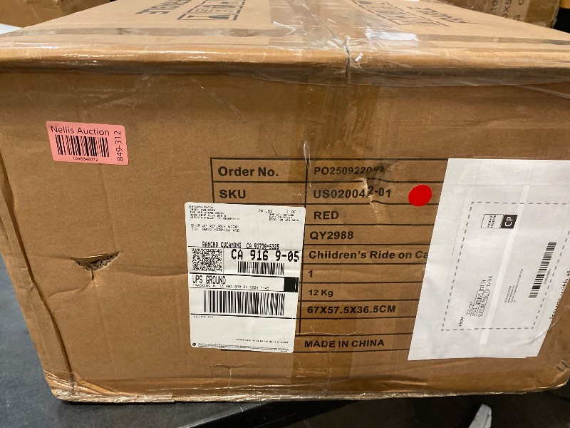 Photo 1 of ANPABO 3-in-1 Electric Push Ride On Car, 12V Kids Ride On Toy w/Remote Control, 360° Spin, 5-Point Safety Belt, Colorful LED Light, Music Player, Push Car for Toddler Ages 1-3 (Red)
