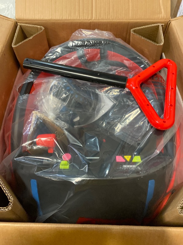 Photo 1 of ANPABO 3-in-1 Electric Push Ride On Car, 12V Kids Ride On Toy w/Remote Control, 360° Spin, 5-Point Safety Belt, Colorful LED Light, Music Player, Push Car for Toddler Ages 1-3 (Red)
