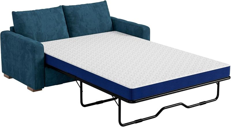 Photo 1 of 4 Inch Gel Memory Foam Sofa Mattress Full Size, Mattress Replacement for Sleeper Sofa, Couch Bed, Guest Rooms, RVs & Boats, with Washable Cover
