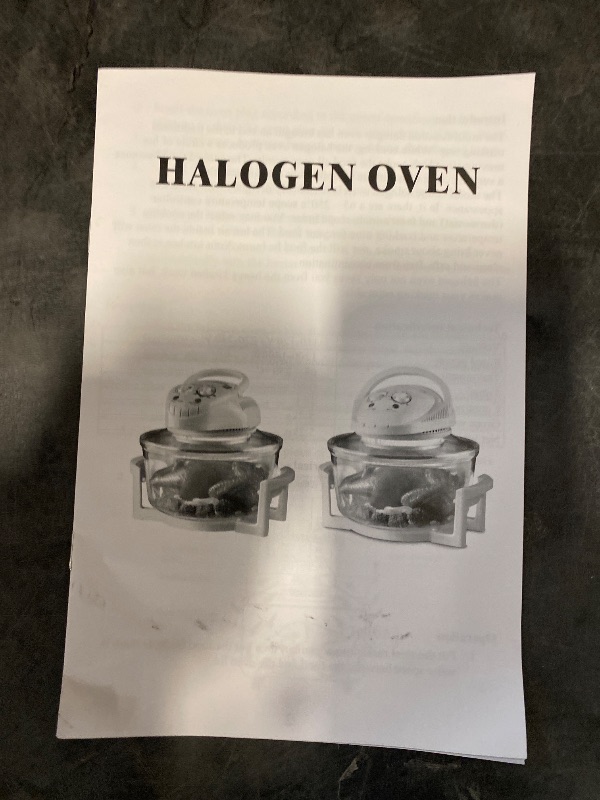 Photo 1 of 12L Convection Roaster Air Fryer Oven Turbo Electric Cooker Recipe 360° Heating,Infrared Convection, Halogen Oven Countertop, Cooking, Stainless Steel, Prepare Quick Healthy Meals White
