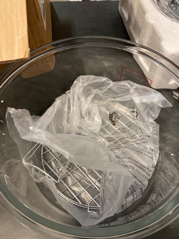 Photo 1 of 12L Convection Roaster Air Fryer Oven Turbo Electric Cooker Recipe 360° Heating,Infrared Convection, Halogen Oven Countertop, Cooking, Stainless Steel, Prepare Quick Healthy Meals White
