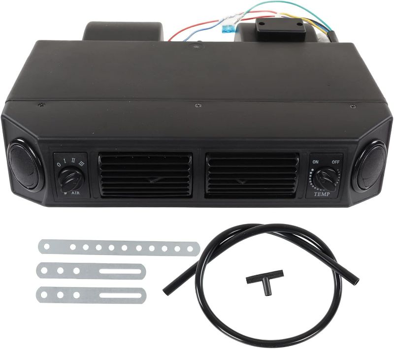 Photo 1 of Car Air Conditioner Evaporator Assembly, Air Conditioning Evaporator Assembly Unit ABS Metal Alloy 3 Speed Air Conditioning Evaporator Kit with Outlet Vents for RV Campers (12V)