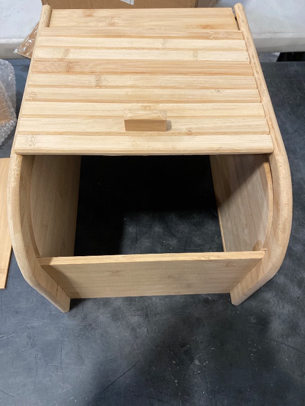 Photo 1 of Kitchen Bamboo Rice Storage Wood Rice Container Box W/ Lid + 1* Measuring Cup