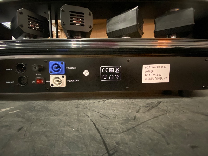 Photo 1 of Moving Head Stage Light, 6 Head Stage Bar Light Red La-s-er Beam DJ Party Disco Strobe Light DMX 4 Control Mode for Music Festival Birthday Wedding Dancing Wide Voltage European Plug