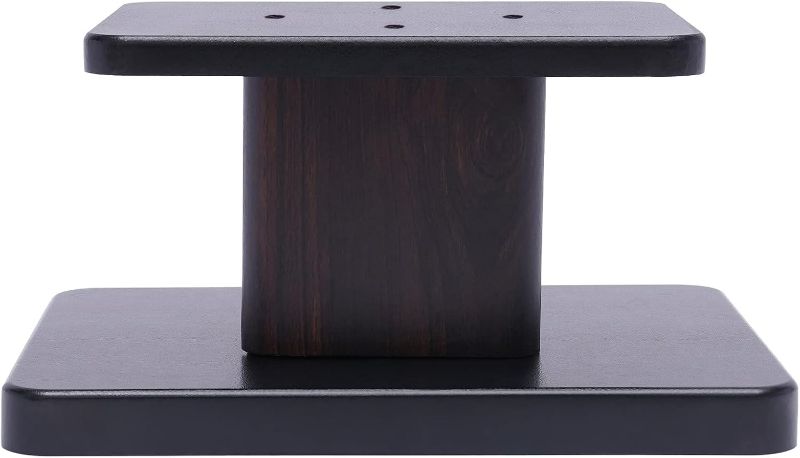 Photo 1 of Bookshelf Speaker Stands, Black, MDF, PVC, Universal Fit, 15kg Load Capacity, 6 Inch Height
