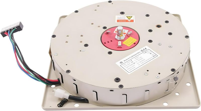 Photo 1 of Electric Chandelier Hoist, 2 in 1 Chandelier Hoist Lifter System w/Remote Control+Wall Switch, 110LBS Villas Pendant Lamps Lifter 4.27ft/min Lifting Speed for Lamp Cleaning Maintenance
