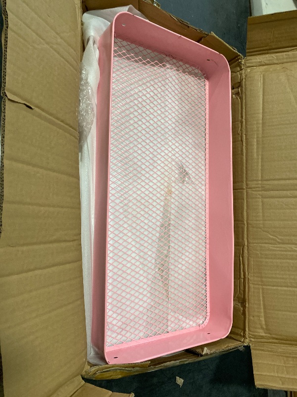 Photo 1 of (Parts Only For) MAX Houser 3-Tier Rolling Utility Cart with Caster Wheels,Easy Assembly, for Kitchen, Bathroom (Pink)
