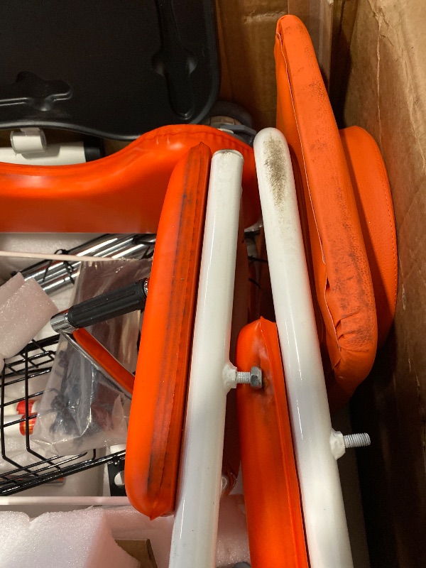 Photo 1 of Hydraulic Patient Lift Nursing Chair, Transport Wheelchair with Dining Table, 180° Open & Close, Adjustable Lifting Height Transfer Aid w/Potty for Home Elderly Nursing (Orange-330.7lbs)
