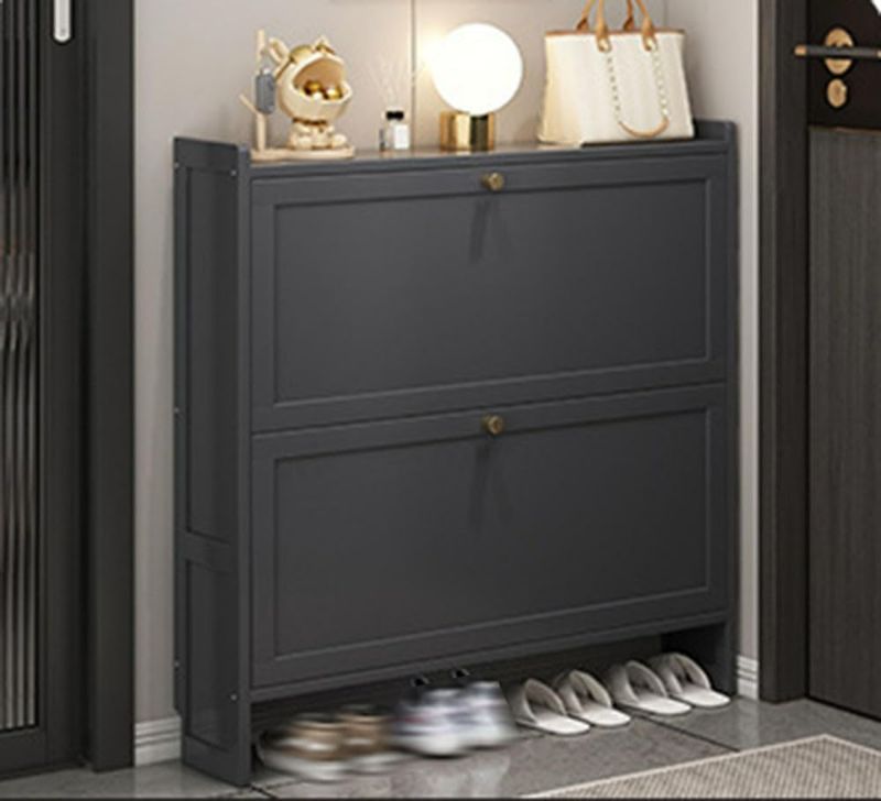 Photo 1 of Shoe Cabinet Storage Hallway Shoe Cabinet with Flip Drawers, Entryway Shoe Rack Free Standing Slim Shoe Storage, Wooden Furniture Unit Shoe Organiser (Two Doors-70Cm)