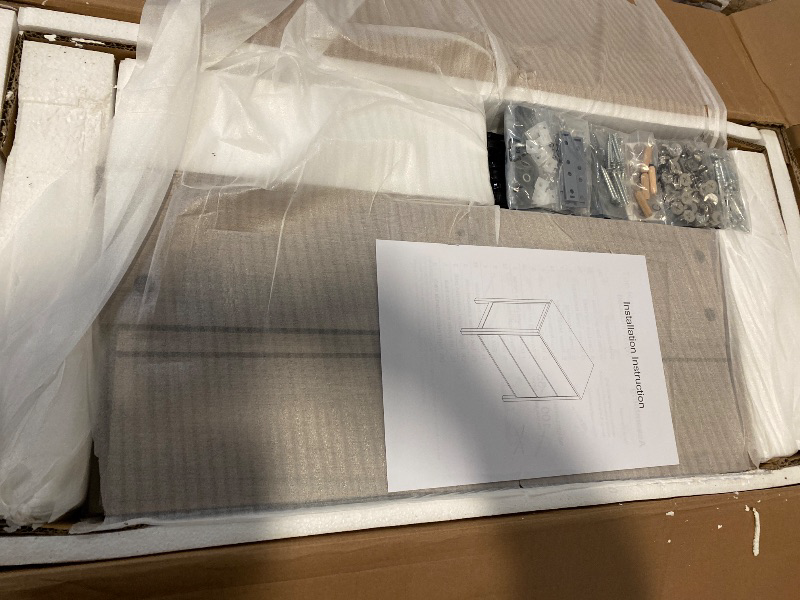 Photo 1 of LONYKE 3 Drawer Farmhouse Dresser with Embossed Weathered Flower Motif, Vintage Nightstand for Bedroom, Almost Fully-Assembled, Boho, Natural Wood, White,