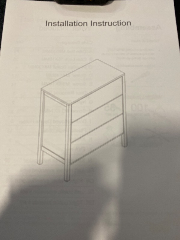 Photo 1 of LONYKE 3 Drawer Farmhouse Dresser with Embossed Weathered Flower Motif, Vintage Nightstand for Bedroom, Almost Fully-Assembled, Boho, Natural Wood, White,