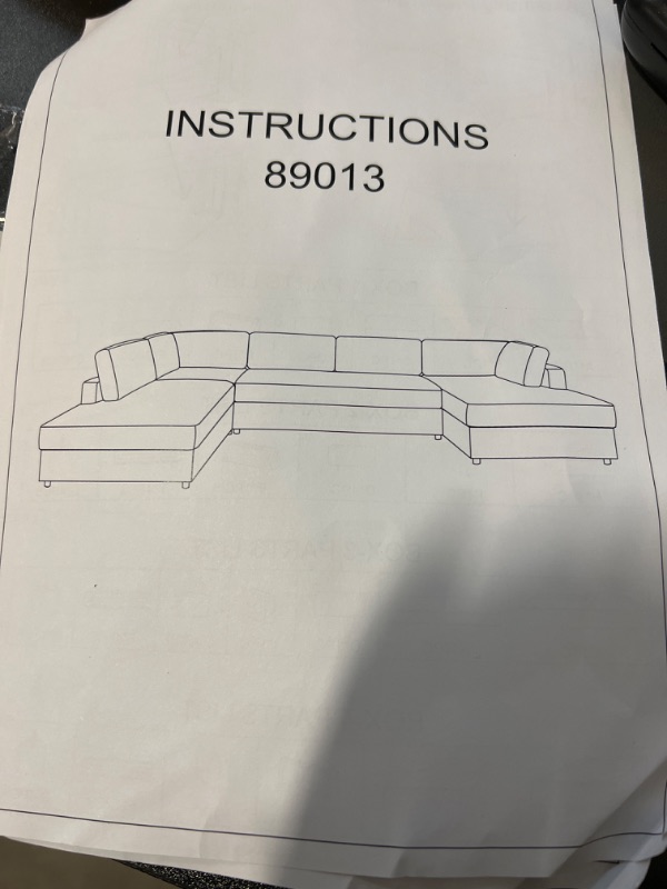 Photo 1 of Left Hand Chase Can Connect To Modular Sectional Sofa Cloud Couch - L Shaped Comfy Oversized Sectional Couches for Living Room,Deep Seat Convertible Sleeper Sofa Bed with Ottoman Chaise for Apartment Office,Plush Corduroy,Gray