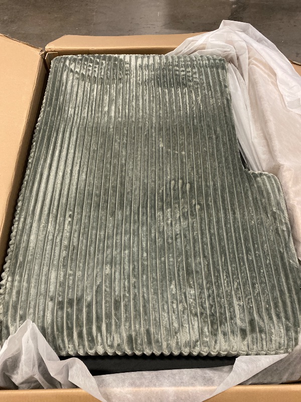 Photo 1 of Left Hand Chase Can Connect To Modular Sectional Sofa Cloud Couch - L Shaped Comfy Oversized Sectional Couches for Living Room,Deep Seat Convertible Sleeper Sofa Bed with Ottoman Chaise for Apartment Office,Plush Corduroy,Gray