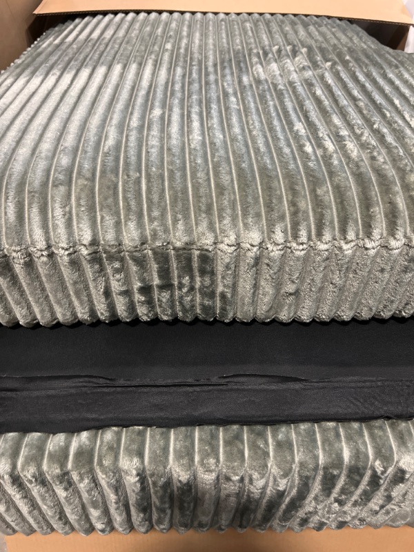 Photo 1 of Left Hand Chase Can Connect To Modular Sectional Sofa Cloud Couch - L Shaped Comfy Oversized Sectional Couches for Living Room,Deep Seat Convertible Sleeper Sofa Bed with Ottoman Chaise for Apartment Office,Plush Corduroy,Gray